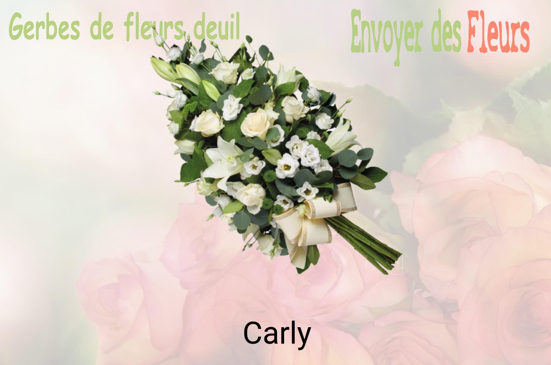 Gerbe de fleurs de deuil livrée à Carly